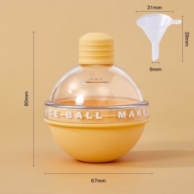 4pcs Premium Silicone Ice Sphere Molds Ice Balls For Enhanced Whiskey Cocktail Experience Large Ice Ball Molds For Whiskey & Cocktails With Funne (Color: Orange)